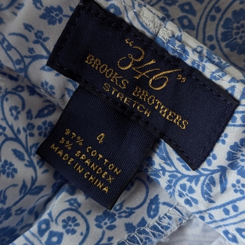 Brooks Brothers Pants Sz 4 | Coastal Hamptons Weekend Floral Crop Cotton - Picture 8 of 9